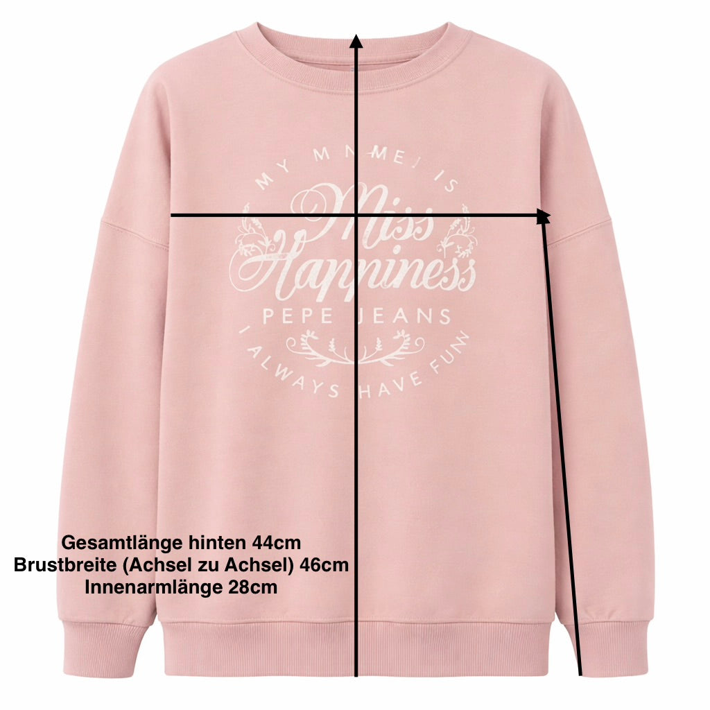 Pepe Jeans Kinder Sweatshirt Größe 116 mit Maßangaben Länge Brustweite und Ärmel