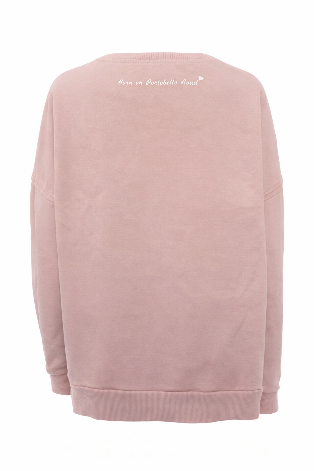 Rückseite rosa Mädchen Sweatshirt von Pepe Jeans mit Schriftzug – Größe 116