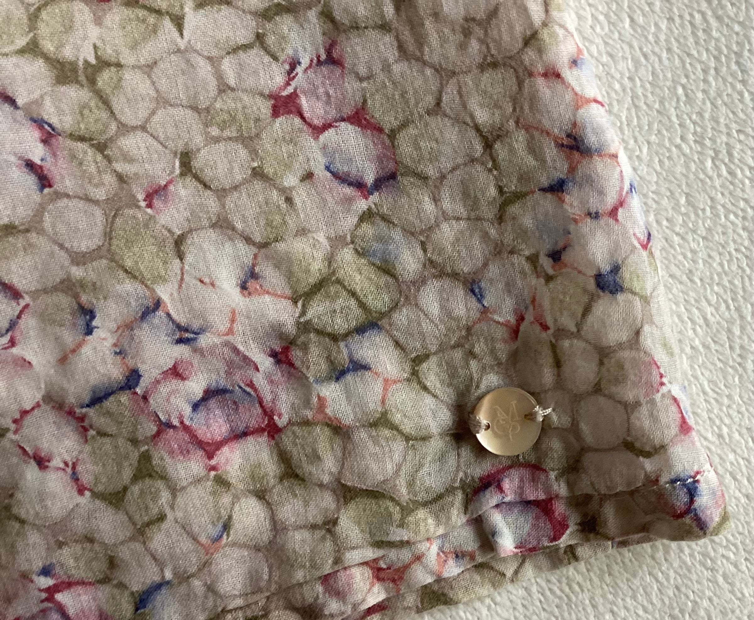 Marc O’Polo Damen Top Detailknopf am Rücken florales Muster beige lila
