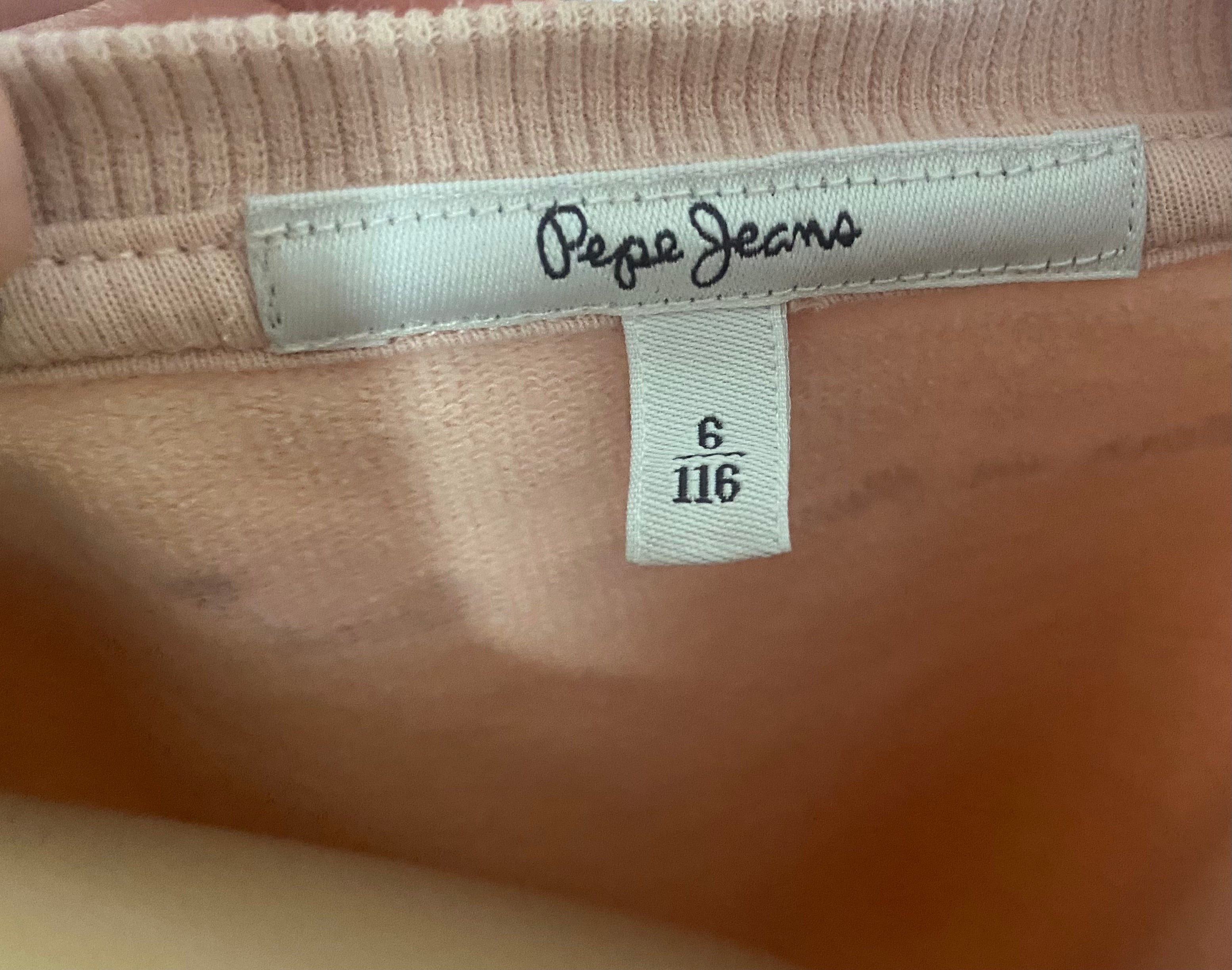 Pepe Jeans Label im Kinder Sweatshirt Größe 116 – Markenetikett innen