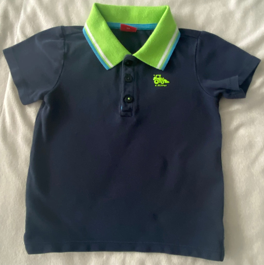 s.Oliver Polo Shirt Größe 86 dunkelblau realistische Ansicht Kinder Shirt
