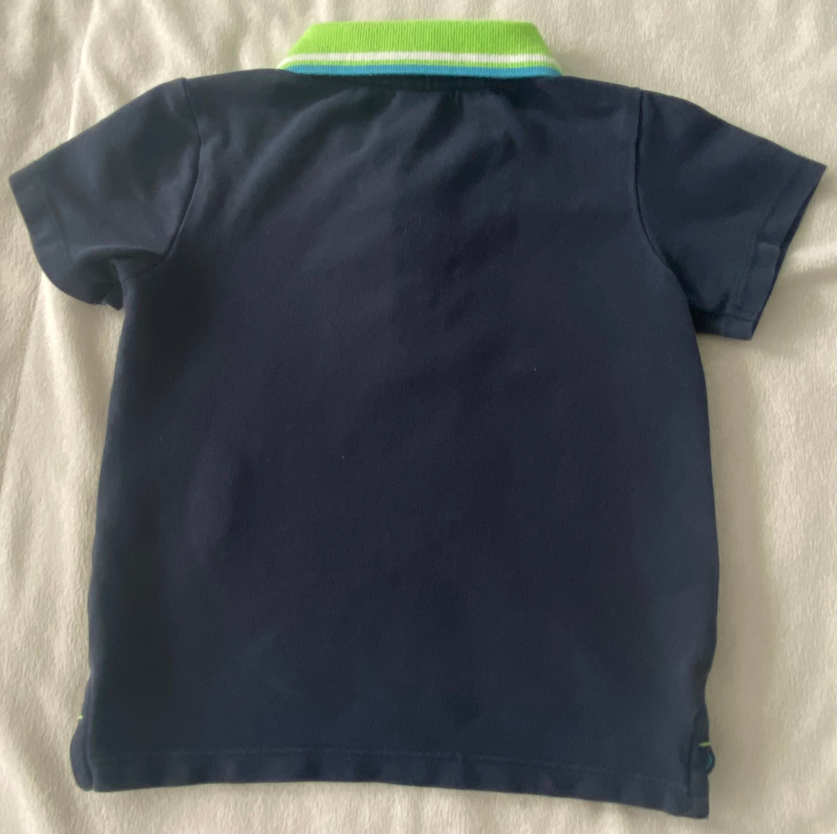 s.Oliver Kinder Polo Shirt Größe 86 Rückseite dunkelblau kurzarm